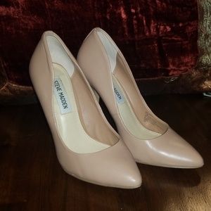 Steve Madden Nude Leather Heels